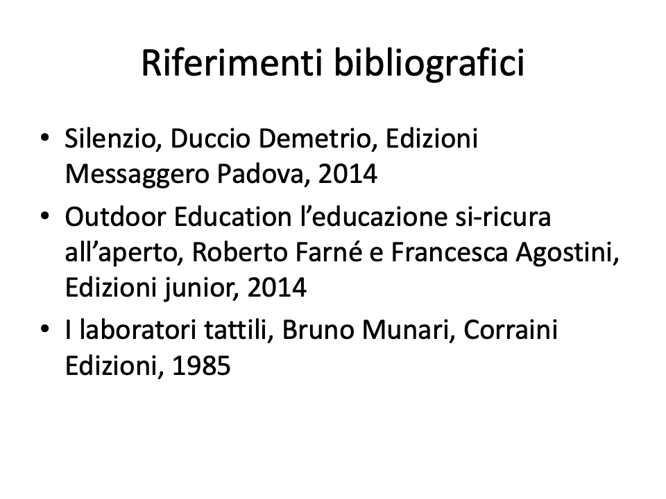 Quaderni di Pedagogia Digitale // Fondo Pizzigoni // Quaderni FISR 2000 / S.M.A.R.T. // Outdoor Education: Palermo Monte Schiavo
